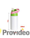 garrafa aluminio sublimação 500ml- tampa automatica verde rosa